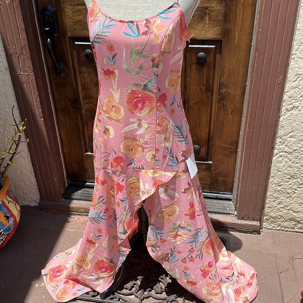 Lulu’s Floral High Low Dress, size M